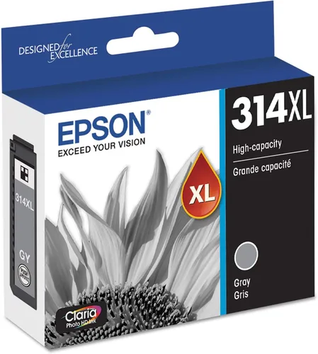 Vista 6 de Epson 312 Claria Photo HD Cartucho magenta de alta capacidad (T312XL320-S) 314 Claria Photo HD Ink Cartucho gris de alta capacidad (T314XL720-S)