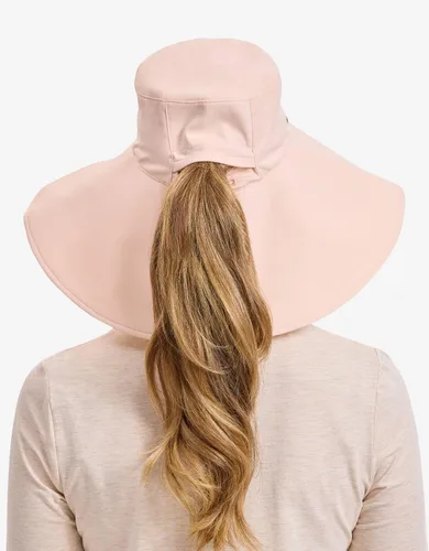 Vista 7 de Solbari Sombrero de ala ultra ancha UPF 50+ plegable con protección solar UV con ala de cobertura completa Rosa suave y beige