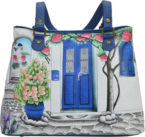 Vista 7 de Anna by Anuschka Bolso de hombro Satchel - Cuero Genuino