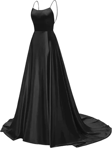 Vista 2 de Vestido sexy con abertura alta para mujer, elegante, hombros descubiertos, corte largo, vestido formal de graduación, con longitud al suelo