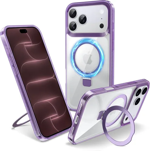 Vista 16 de Funda magnética para iPhone Air – [Soporte invisible integrado] [Compatible con MagSafe] [Protección contra caídas de grado militar] Cubierta