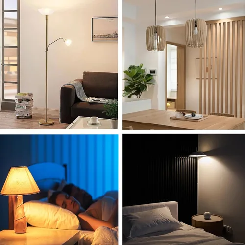 Vista 5 de Bombillas LED de 3 Vías Paquete de 2, Bombillas de 3 Vías 30 70 100 Blanco Suave 3000K, Base Media E26 A19 Bombilla de Tres Vías, Bombilla