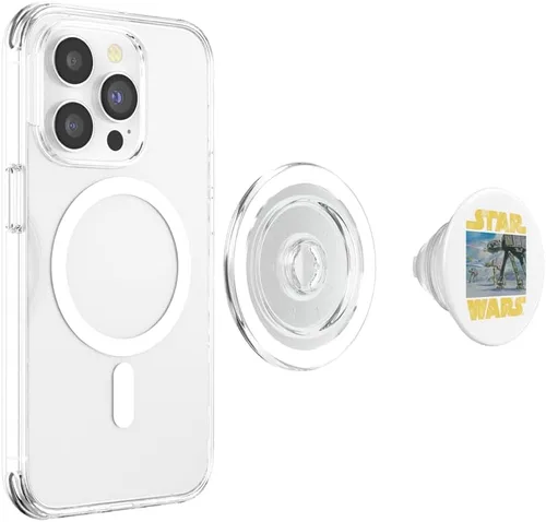 Vista 4 de Star Wars PopSockets MagSafe PopGrip vintage imperial AT-AT Battle of Hoth para iPhone