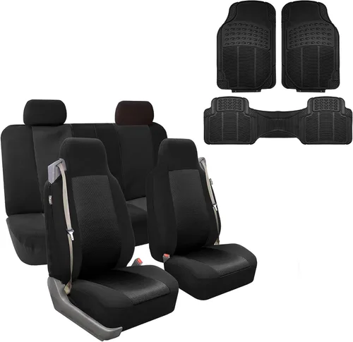 Vista 13 de FH Group - Juego de fundas de asiento de tela plana para todo uso para asientos tipo cubo, 2 piezas de ajuste universal, lavables, para SUV, sedán