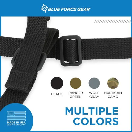 Vista 6 de Blue Force Gear GMT Sling, Durable Sling Strap, Double-Locking Sling Buckle Interface - Made in The USA - 34 to 64 Inches Length
