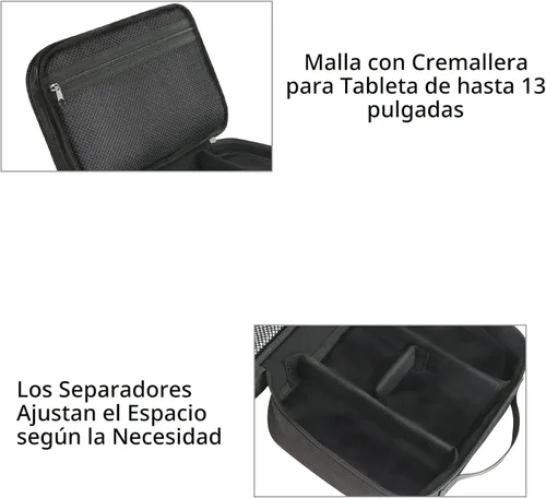 Vista 5 de MATEIN Bolsa organizadora de cables, bolsa de almacenamiento de viaje Negro (Antique Black)