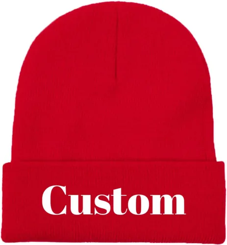 Vista 11 de Gorro de punto personalizado para invierno, añade diseño tu propio texto/logotipo/imagen Beanie Negro