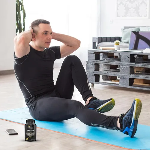 Vista 6 de Suplemento Shilajit 6 en 1 de 300 mg, suplemento de apoyo al estado de ánimo y energía con 60 mg de Ashwagandha pura, Rhodiola Rosea Panax Ginseng