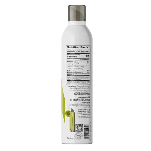 Vista 2 de Mantova Spray de aceite de oliva virgen extra con sabor a trufa negra, espray de cocina saludable para el corazón, perfecto para ensaladas y salsas