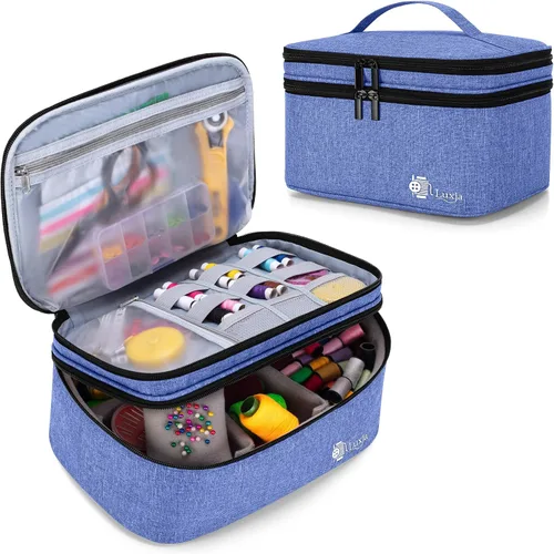 Vista 10 de Luxja - Organizador de accesorios de costura., Nylon, Azul oscuro, M