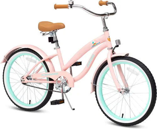 Vista 11 de ACEGER Bicicleta crucero de playa para niñas de 5 a 13 años, 16" 18" 20" 24" bicicleta de una sola velocidad para niños incluye freno contrapedal