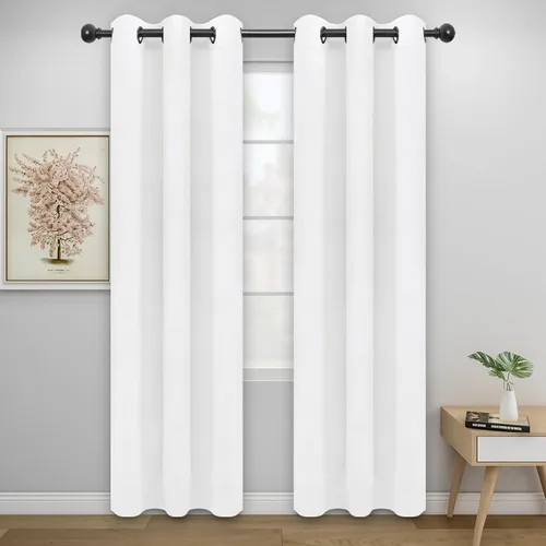 Vista 227 de Easy-Going - Cortinas opacas para dormitorio, aislamiento térmico sólido con ojales, cortinas de ventana para reducción de ruido, cortinas