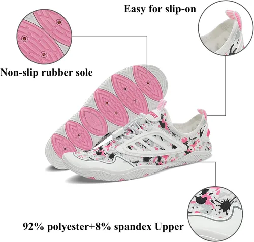 Vista 2 de Zapatos de agua para mujeres y hombres, zapatos de playa, zapatos de natación, zapatos descalzos, zapatos de senderismo, surf y caminar