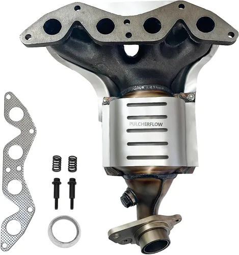 Vista 9 de Catalizador compatible con Honda Civic LX/CX/DX/HX/GX 1996 1997 1998 1999 2000 Honda Civic Del Sol S 1.6L l4 de alto rendimiento (compatible con EPA)