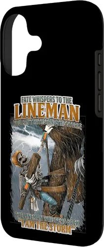 Vista 2 de Fate Whispers to The Lineman Proud Lineman Crew Job Pride Case for iPhone 17