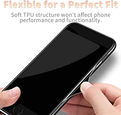 Vista 6 de Funda para Samsung Galaxy A13 5G con protector de pantalla, cubierta trasera de vidrio templado, diseño de flores de gato negro, marco de Flores