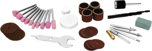 Vista 4 de Performance Tool W50031 Kit de herramientas rotativas multifuncionales avanzadas de 43 piezas con velocidad variable y bloqueo de pinza