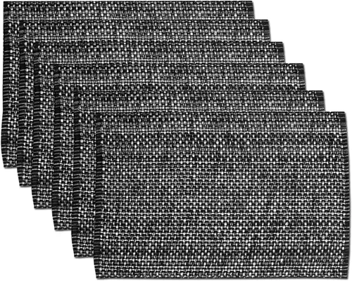 Vista 18 de Camino de mesa 100% algodón para mesas de comedor, rectangular, tejido de dos tonos, 72 x 13 pulgadas, suave y duradero, color negro (paquete de 1)