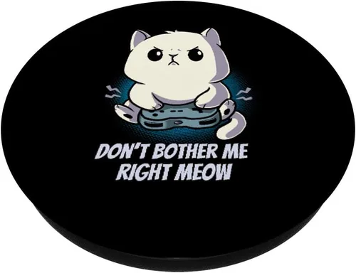 Vista 2 de No me molesta la derecha Meow gatito gato gamer PC video juegos PopSockets intercambiables PopGrip