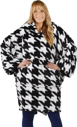 Vista 4 de Catalonia Classic Manta de gran tamaño con capucha de felpa, regalo para mujeres, hombres, novia y mamá