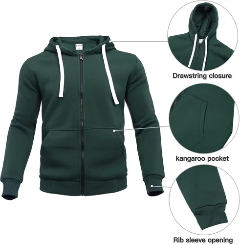 Vista 4 de Xmgelp Conjunto deportivo con capucha para hombre de 2 piezas, casual, con cierre completo