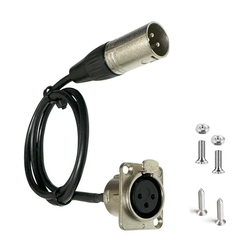 Vista 12 de DIYTECH Cable de paso XLR premium, sin soldadura, para caja de escenario, panel de conexiones, caja de piso, sin soldadura para instalaciones