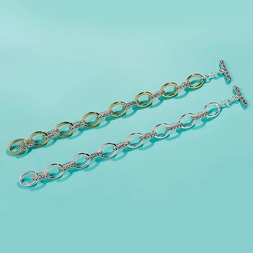 Vista 4 de UNY JEWEL Las joyas hacen una declaración con la cadena de eslabones de cola de zorro, pulsera inspirada en la marca del diseñador para mujer