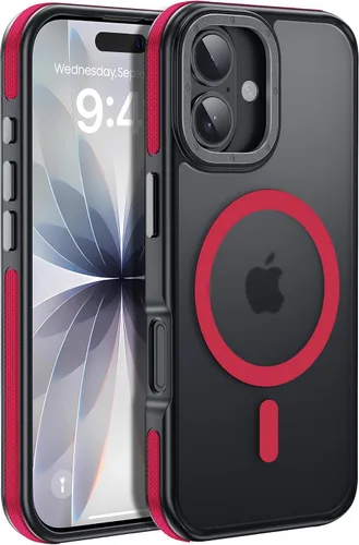 Vista 14 de Funda magnética para iPhone Air con protector de lente de cámara, protección grado militar de 10 pies, compatible con funda MagSafe Slim para iPhone