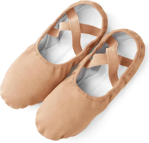 Vista 7 de Stelle Zapatos de ballet para mujer, zapatillas de baile de lona altamente elásticas, zapatos de yoga para niñasadultos