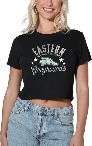 Vista 215 de Colección oficial de camisetas con diseño de mascota desgastada para mujer, color negro Grizzlies del estado de Adams
