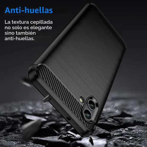 Vista 3 de Osophter Funda para Samsung Galaxy A04 con 2 unids Protector de pantalla Absorción de golpes Flexible TPU Caucho Protector de teléfono celular