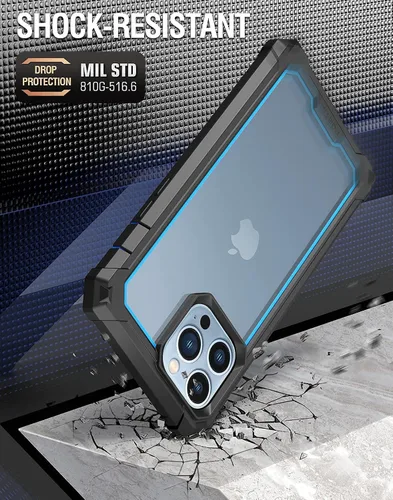 Vista 7 de Poetic Guardian Series - Funda diseñada para iPhone 13 Pro Max de 6.7 pulgadas, híbrida de cuerpo completo, a prueba de golpes, con protector