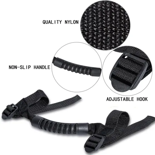 Vista 4 de moveland 4 asas de agarre compatibles con asas de barra antivuelco para Jeep Wrangler YJ TJ JK JL Sports Sahara Freedom Rubicon X y Unlimited