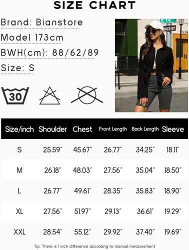 Vista 6 de Bianstore Camisas de lino de gran tamaño para mujer, blusas de manga larga con botones altos y bajos