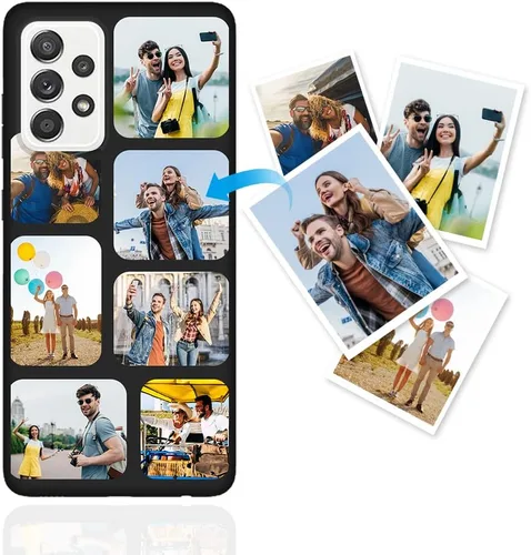 Vista 10 de Funda de teléfono personalizada para Samsung Galaxy A52s 5G/Galaxy A52, funda para teléfono con foto, funda protectora de TPU suave, funda Black 1