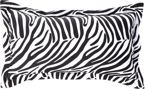 Vista 2 de Zebra - Juego de funda de edredón reversible de 3 piezas con fundas de almohada de cebra de microfibra cepillada, suave al tacto, fácil cuidado