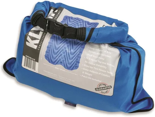 Vista 3 de Klymit Colchoneta de dormir aislada doble en V, colchón de aire ligero para acampar para tiendas de campaña y autos con mapeo corporal Tech Blue-2020