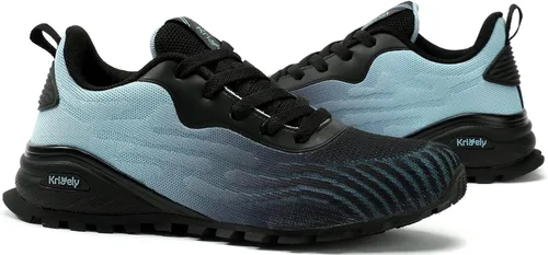 Vista 7 de Kricely Tenis de correr para hombre, para caminar, senderismo, tenis para hombre, tenis cruzado, tenis al aire libre, calzado casual