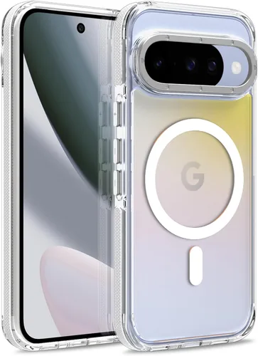 Vista 136 de Funda magnética para Google Pixel 10 Pro XL [compatible con Magsafe] [bonito diseño fluorescente de moda] a prueba de golpes, delgada, translúcida