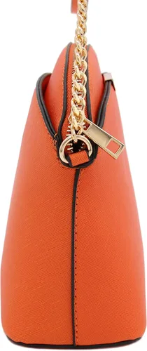 Vista 3 de FashionPuzzle Saffiano Bolso bandolera pequeño con correa de cadena