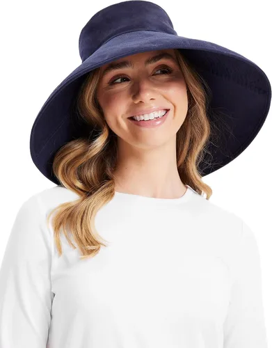 Vista 8 de Solbari Sombrero de sol de ala ancha definitivo para mujer UPF50+ Beige