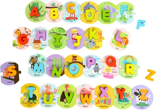 Vista 4 de Exclusivo rompecabezas del alfabeto ABC de Learning Curve para niños, multicolor