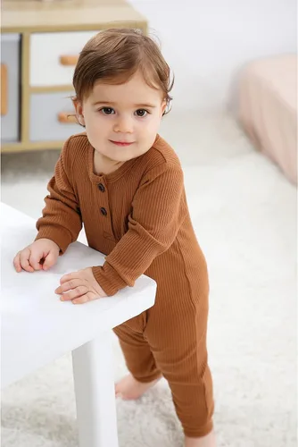 Vista 11 de ZAV Mono de manga larga unisex para bebé, niño y niña, 2