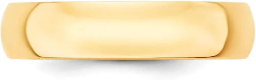 Vista 2 de Anillo de boda de oro amarillo de 14 quilates de 0197in liso clásico de cúpula