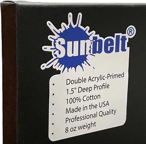 Vista 3 de SUNBELT Lienzo de arte estirado con imprimación negra, perfil profundo de 1.5 pulgadas (8 x 8 pulgadas)
