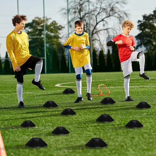 Vista 5 de 12 piezas mini conos de fútbol para deporte agilidad disco conos de fútbol entrenamiento para ejercicios de agilidad deportes fútbol fútbol