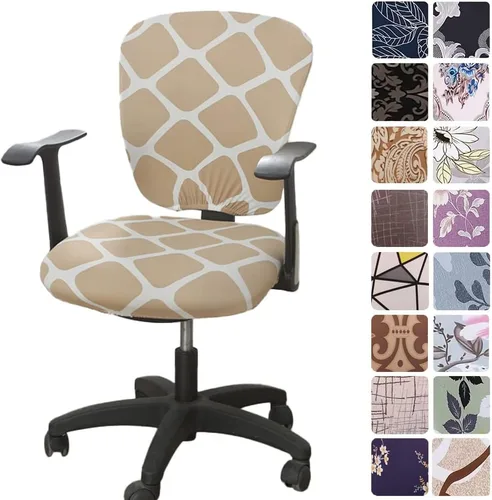 Vista 13 de Melaluxe - Funda para silla de oficina de computadora, funda universal protectora y elástica, cubierta elástica para silla giratoria