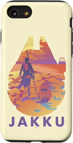 Vista 17 de Funda de relleno para iPhone 15 Star Wars Jakku Millennium Falcon