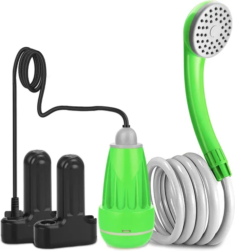 Vista 7 de innhom Ducha portátil para campamento, ducha al aire libre, bomba de ducha de campamento, eléctrica recargable portátil, alimentado por batería
