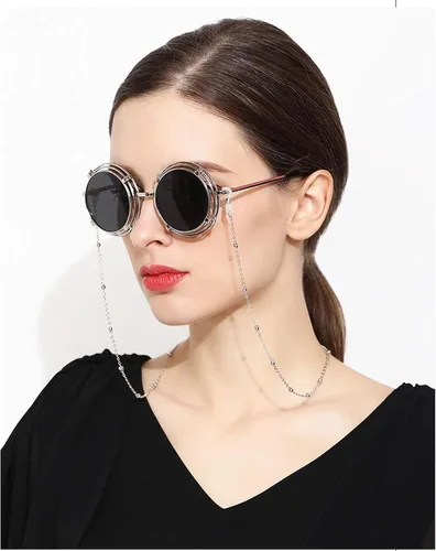Vista 4 de LANG XUAN Cadenas de lentes de perlas para lentes de lectura, correa y cordones - Retenedor de gafas para mujer